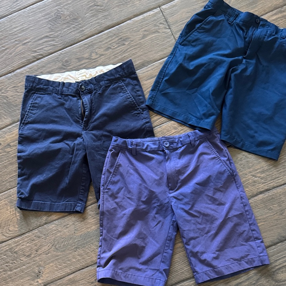 3 pairs Boys sz 16  Shorts — LIKE NEW (Jcrew, Vineyard Vines, Under Armour)